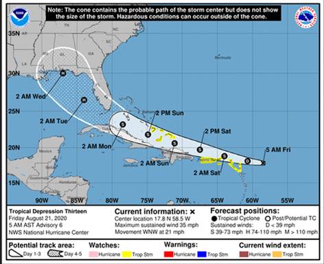 NOAA 5 Day Track